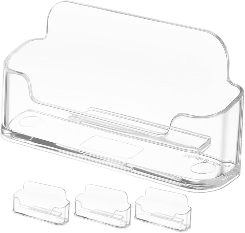 Transparent Acrylic Business Card Holder Display Set Of 4 For Office Conferences Exhibitions - Image 1